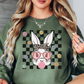 Bandana Glasses Bubblegum Sweatshirt | Hoppin' Into Spring Collection | Unique Gifts for Family Friends