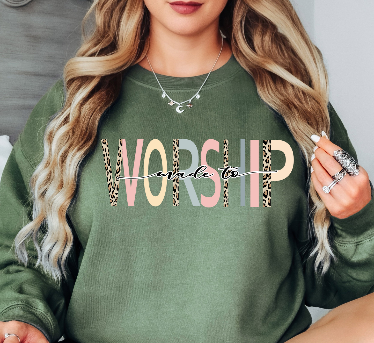 Made To Worship Sweatshirt | Walk By Faith Collection | Unique Gifts for Family and Friends