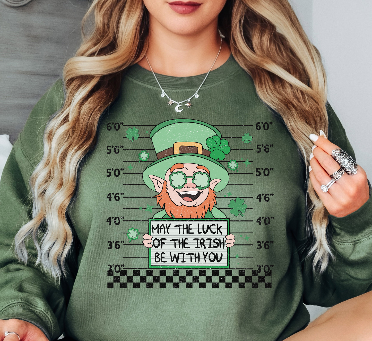 Leprechaun Mugshot Sweatshirt | Feeling Lucky Collection | Unique Gifts for Family Friends