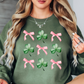 Coquette Bow and Clovers Sweatshirt | Feeling Lucky Collection | Unique Gifts for Family Friends