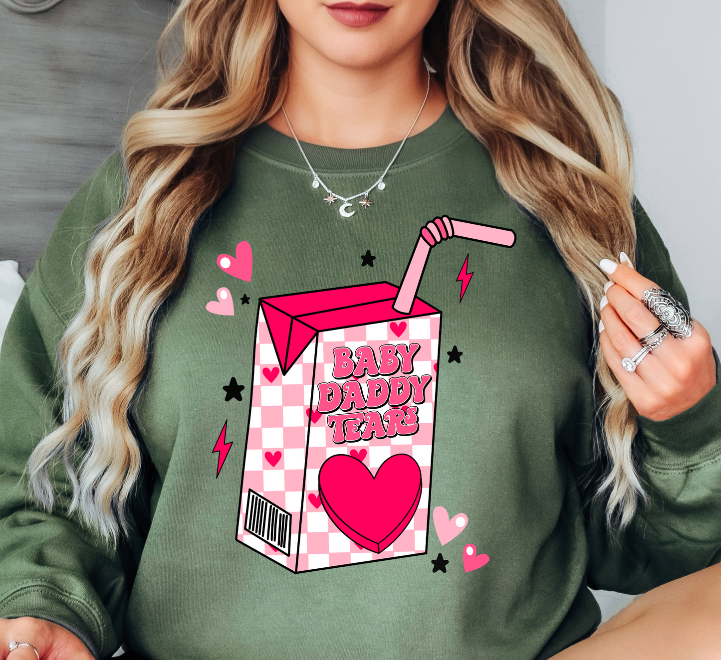 Baby Daddy Tears Sweatshirt | XoXo Love Collection | Unique Gifts for Family Friends