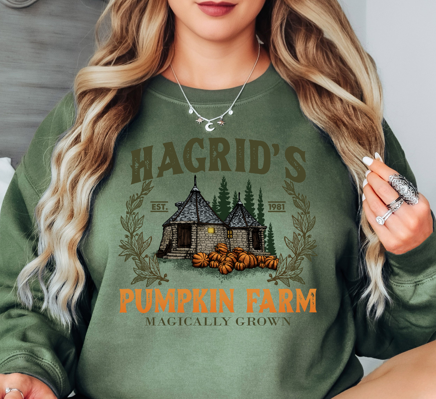 Hagrid's Pumpkin Farm Sweatshirt | Boo-tiful Vibes Collection | Unique Gifts for Family Friends