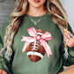 Coquette Football Bow Sweatshirt | Groovy Vibes Collection | Unique Gifts for Family and Friends