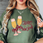 Champagne Cheers To New Year Sweatshirt | New Year Magic Collection | Unique Gifts for Family Friends