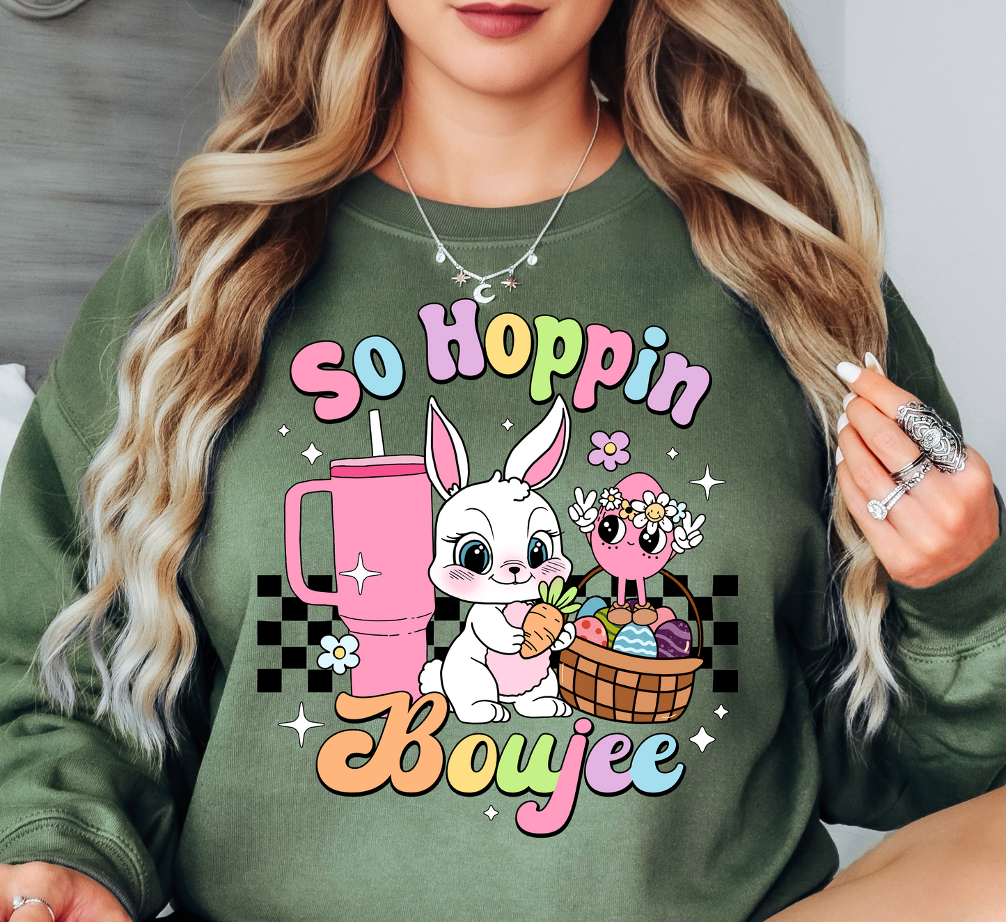 So Hoppin Boujee Sweatshirt | Hoppin' Into Spring Collection | Unique Gifts for Family Friends