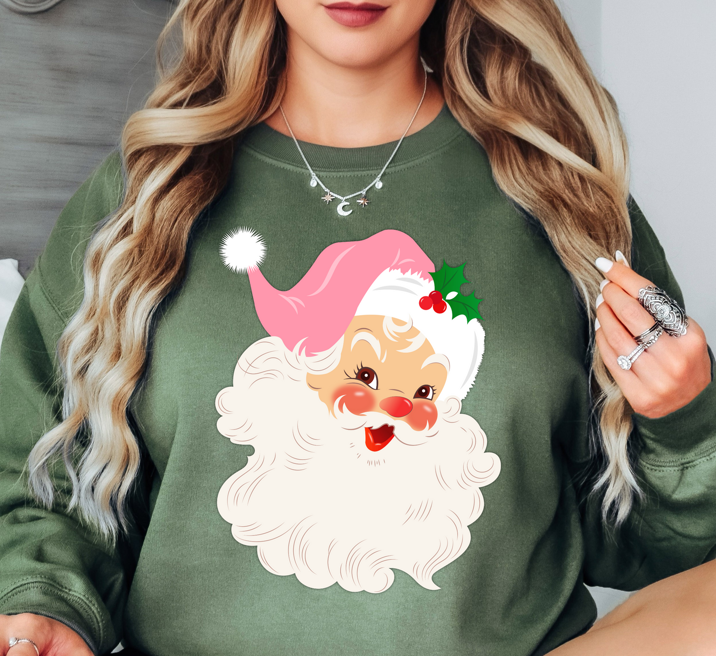 Vintage Santa Sweatshirt | Tis The Season Collection | Unique Gifts for Family Friends