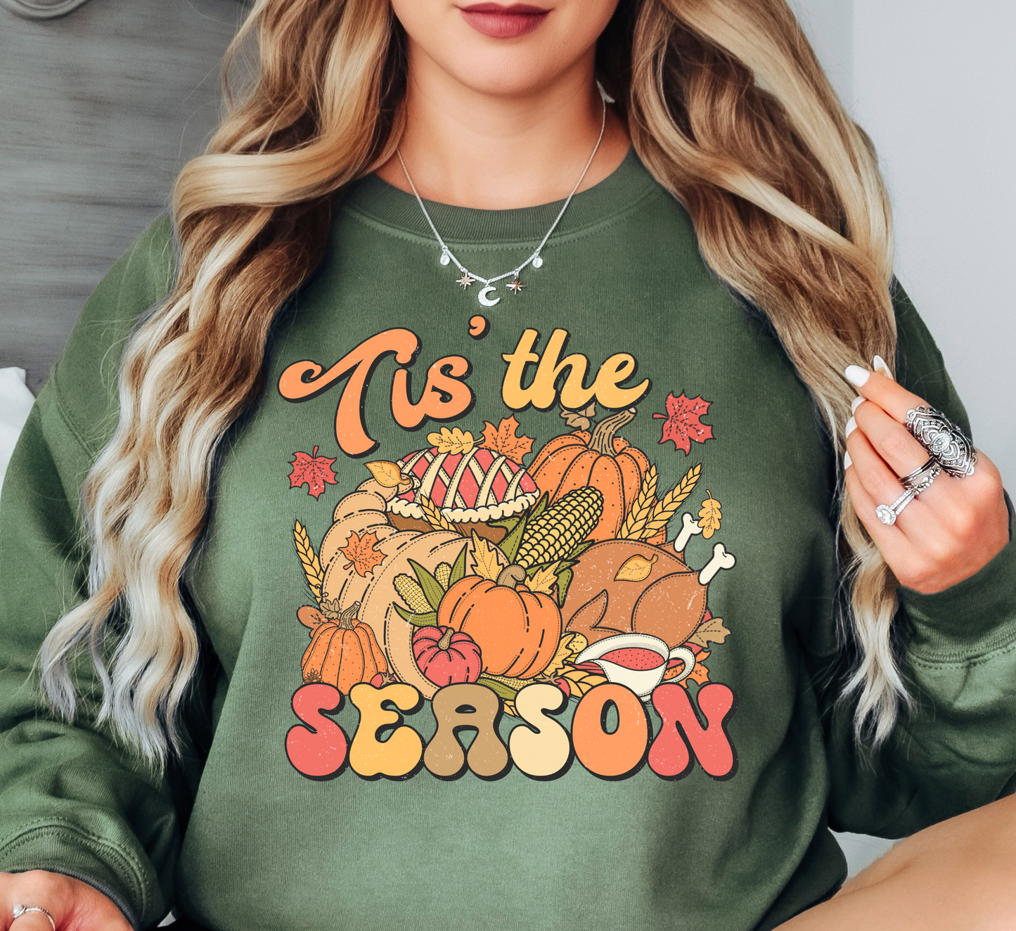 Tis' The Season Thanksgiving Sweatshirt | Harvest Joy Collection | Unique Gifts for Family Friends