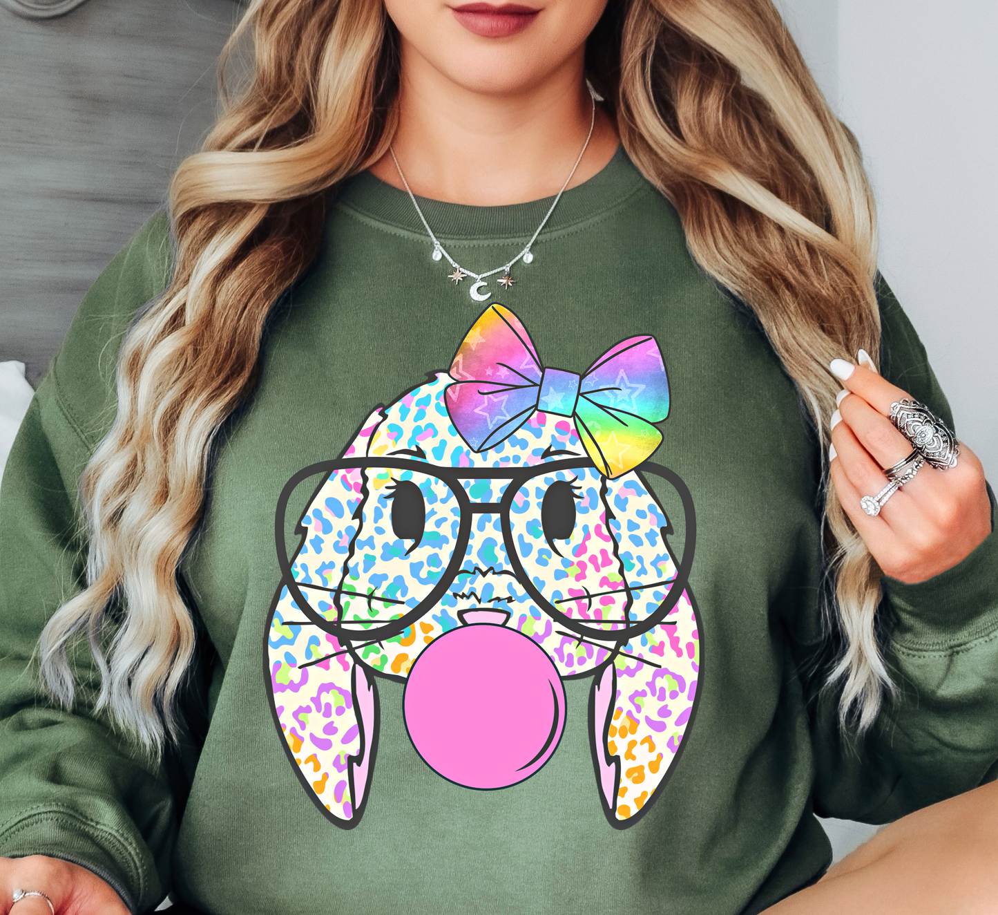 Nerdy Bunny Sweatshirt | Hoppin' Into Spring Collection | Unique Gifts for Family Friends