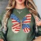 USA Butterfly Sweatshirt | Stars and Stripes Collection | Unique Gifts for Family and Friends