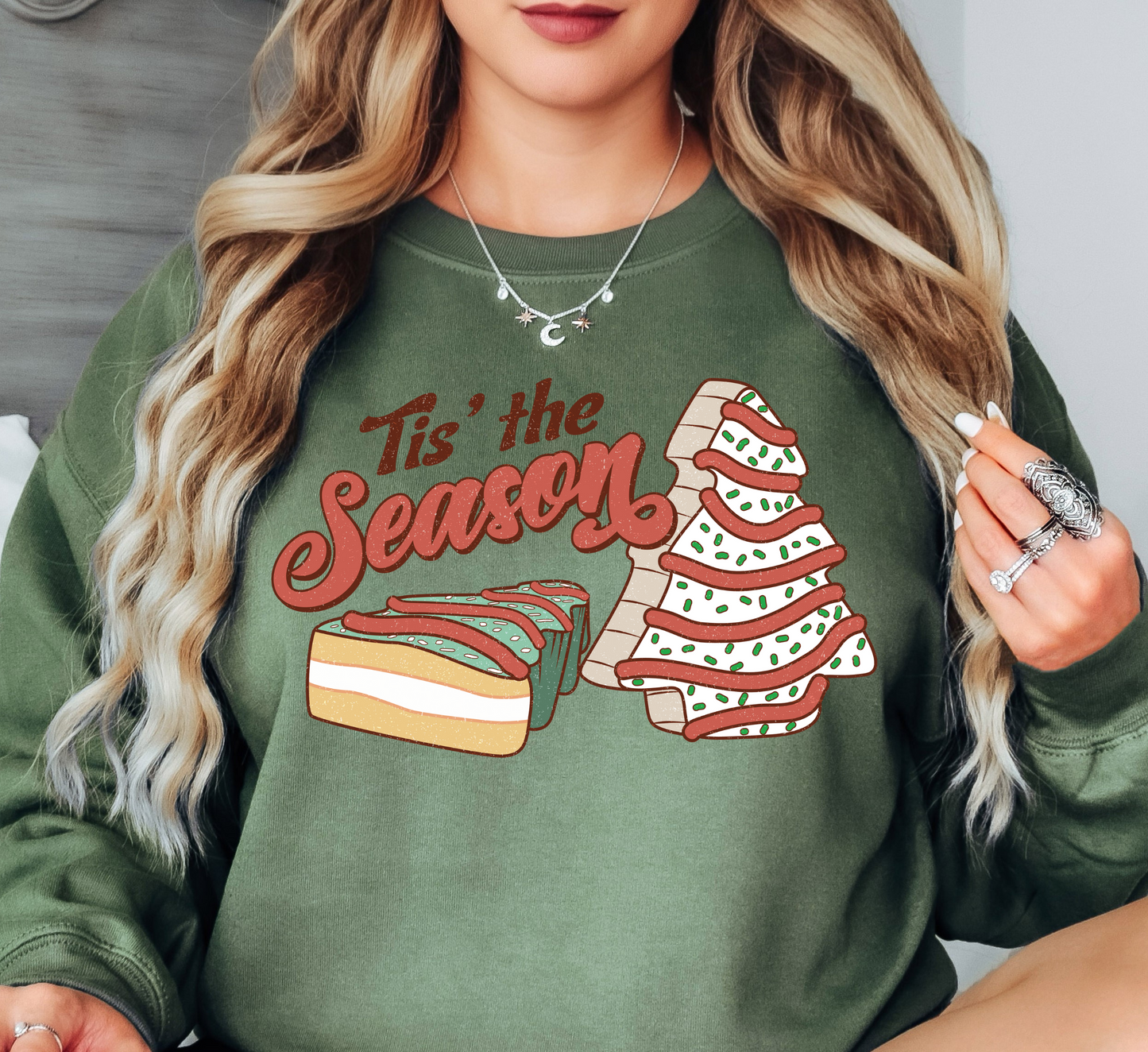 Tis The Season Cake Sweatshirt | Tis The Season Collection | Unique Gifts for Family Friends