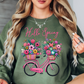 Hello Spring Bicycle Sweatshirt | Spring Fling Collection | Unique Gifts for Family Friends