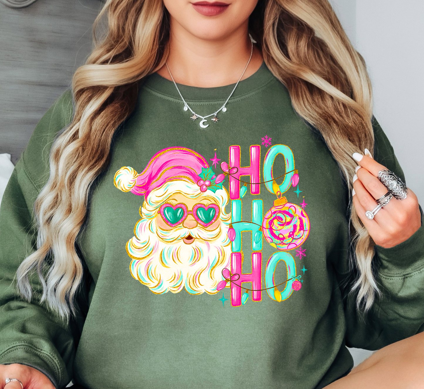 Santa Ho Ho Sweatshirt | Tis The Season Collection | Unique Gifts for Family Friends
