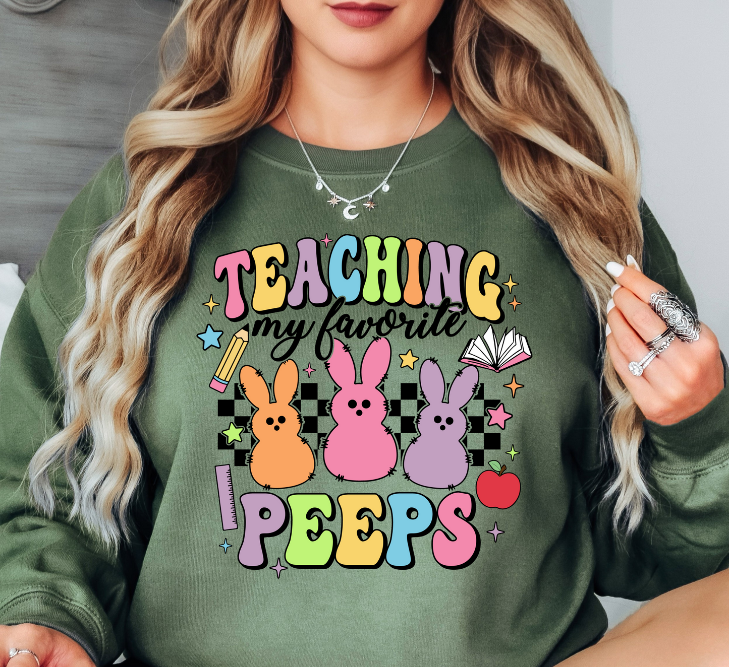 Teaching My Peeps Sweatshirt | Hoppin' Into Spring Collection | Unique Gifts for Family Friends