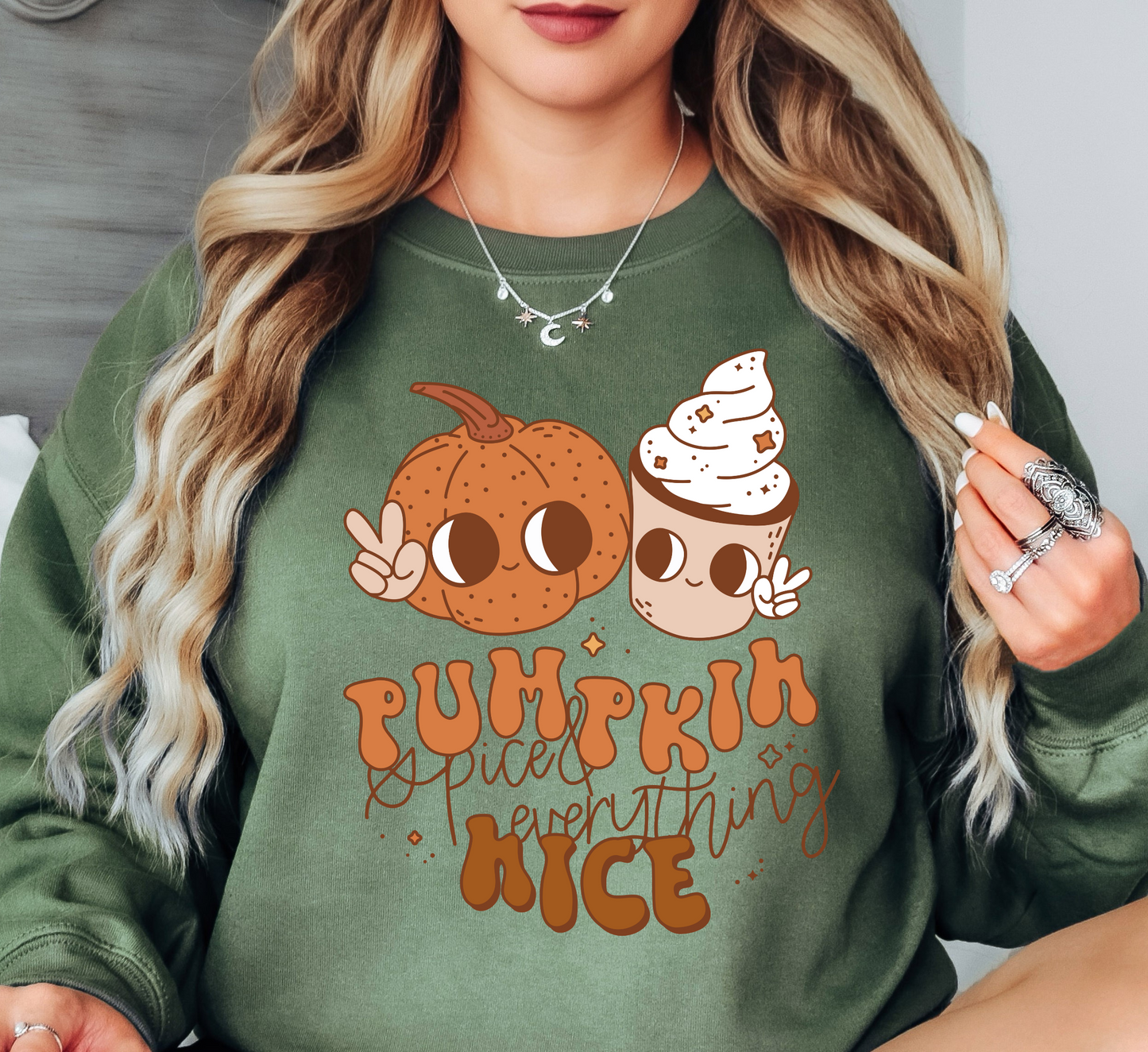Pumpkin Spice Everything Nice Sweatshirt | Falling For You Collection | Unique Gifts for Family Friends