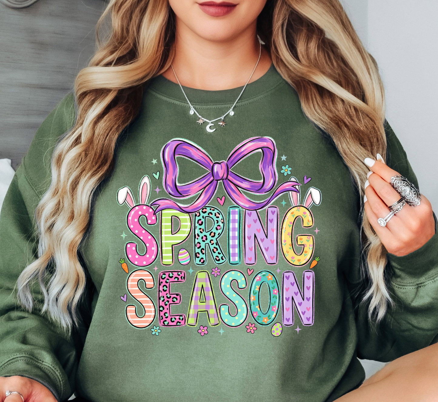 Colorful Spring Season Sweatshirt | Spring Fling Collection | Unique Gifts for Family Friends