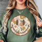 Distressed Floral Smiley Sweatshirt | Spring Fling Collection | Unique Gifts for Family Friends