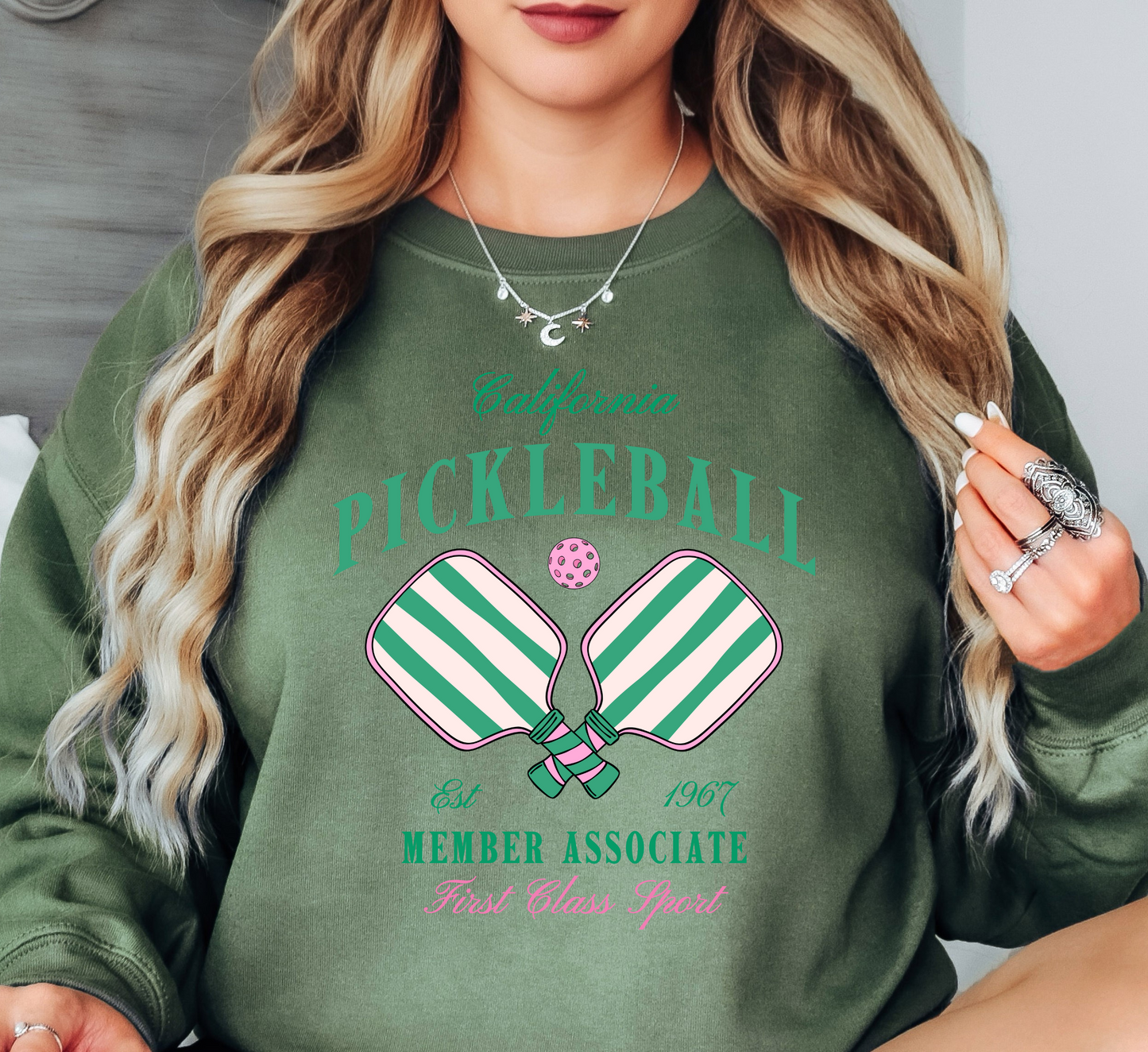 Cali Pickleball Sweatshirt | Groovy Vibes Collection | Unique Gifts for Family and Friends