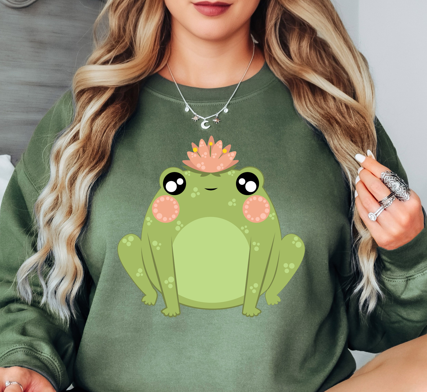 Spring Frog Sweatshirt | Spring Fling Collection | Unique Gifts for Family Friends
