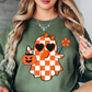 Cutie Checkered Ghost Sweatshirt | Boo-tiful Vibes Collection | Unique Gifts for Family Friends