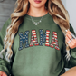 USA Floral Mama Sweatshirt | Mama Mode Activated Collection | Unique Gifts for Family Friends