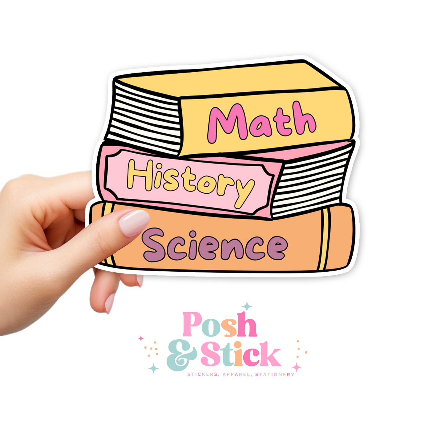 Math History Science | School Education Clear Vinyl Stickers | Unique Gifts For Family Friends