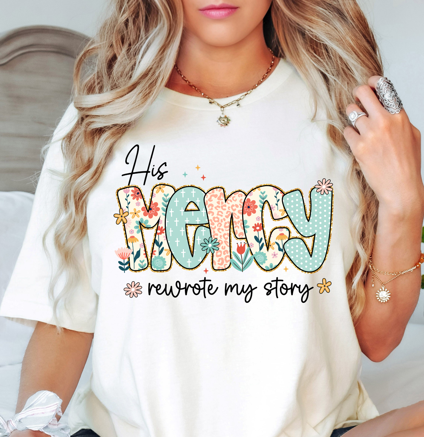 His Mercy Rewrote My Story Tee | Walk By Faith Collection | Unisex Pre-Shrunk T-Shirt