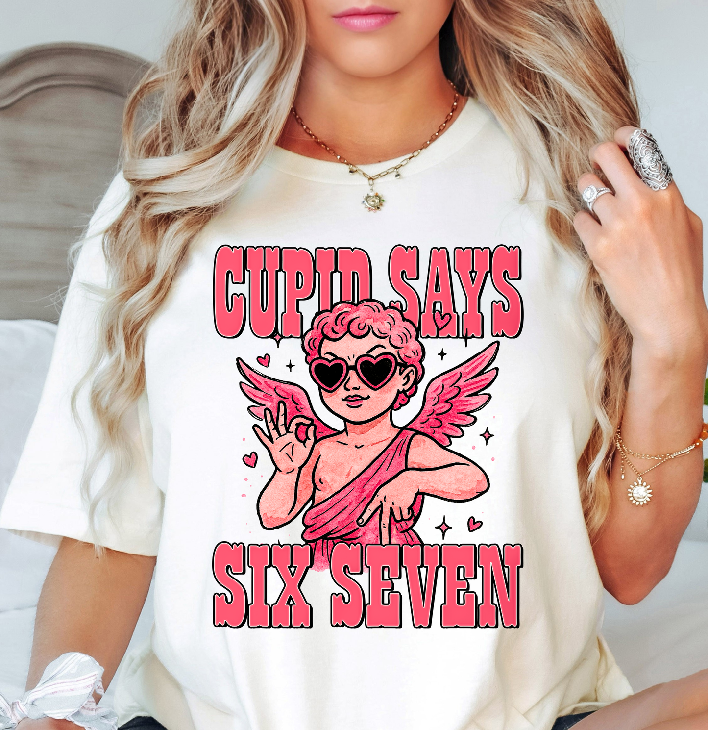 Cupid Says Six Seven Tee | XoXo Love Collection | Unisex Pre-Shrunk T-Shirt