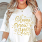 Happy New Year Gold Tee | New Year Magic Collection | Unisex Pre-Shrunk T-Shirt