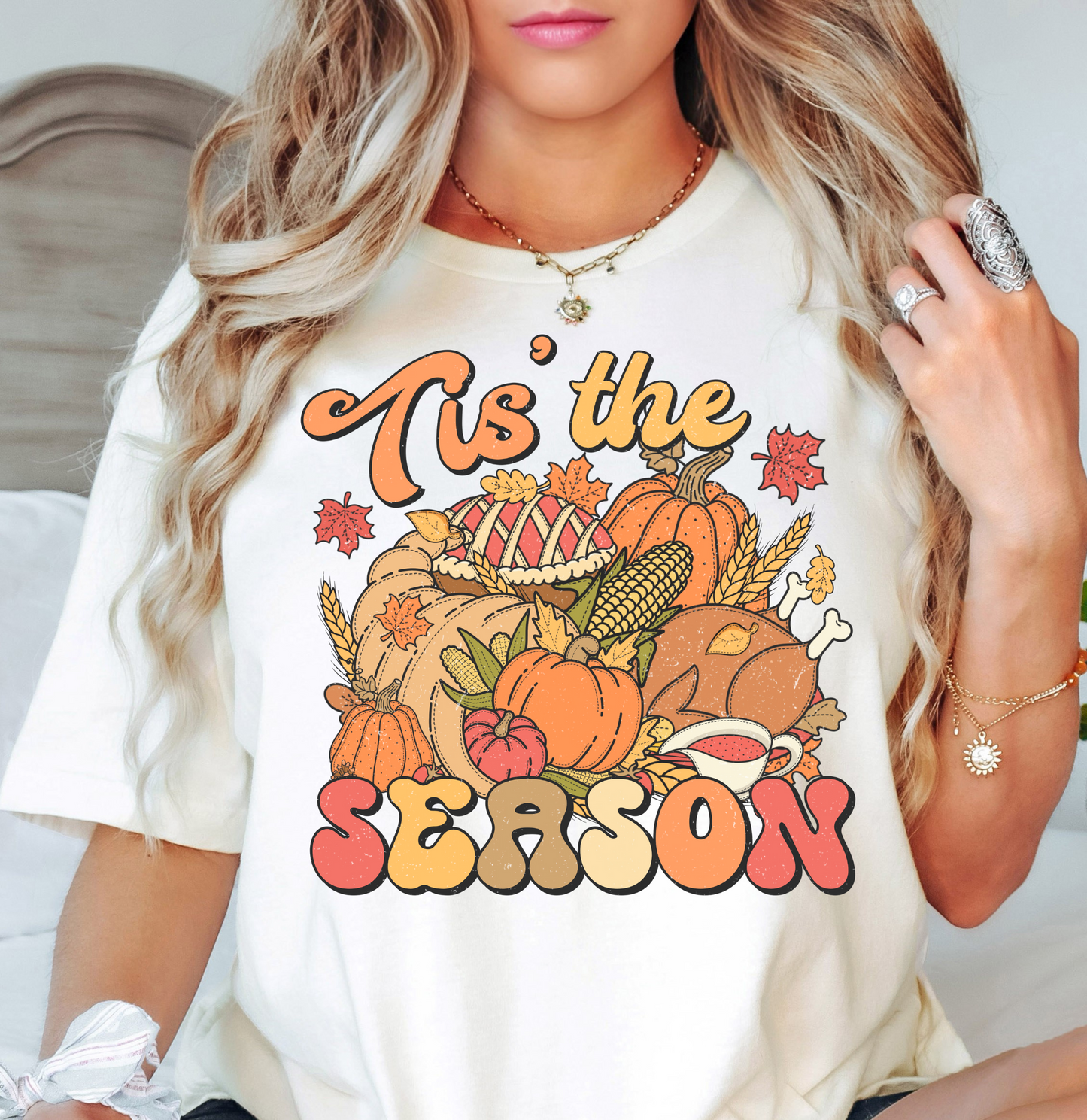 Tis' The Season Thanksgiving Tee | Harvest Joy Collection | Unisex Pre-Shrunk T-Shirt