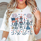Patriotic Skeletons Tee | Stars and Stripes Collection | Unisex Pre-Shrunk T-Shirt