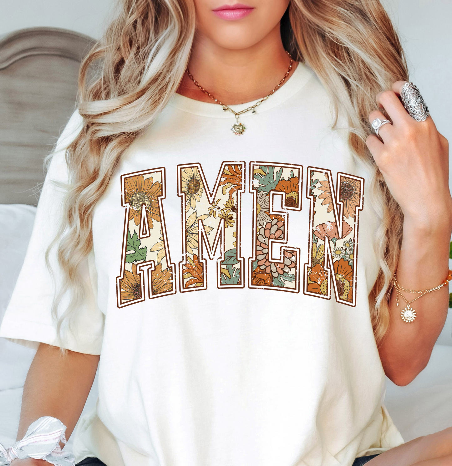 Floral Amen Tee | Walk By Faith Collection | Unisex Pre-Shrunk T-Shirt