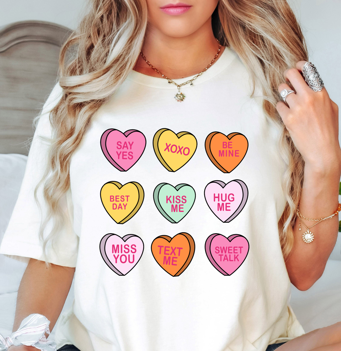Conversation Candy Hearts Tee | XoXo Love Collection | Unisex Pre-Shrunk T-Shirt