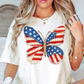 USA Butterfly Tee | Stars and Stripes Collection | Unisex Pre-Shrunk T-Shirt