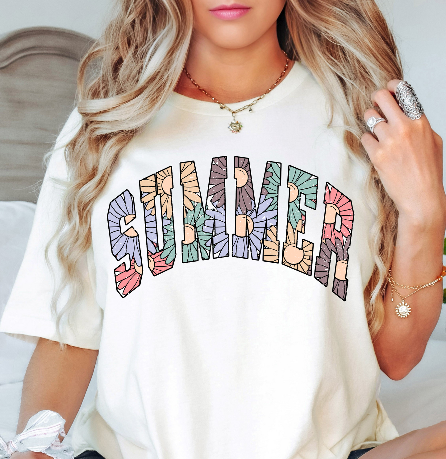 Floral Summer Tee | Beach Breeze Collection | Unisex Pre-Shrunk T-Shirt