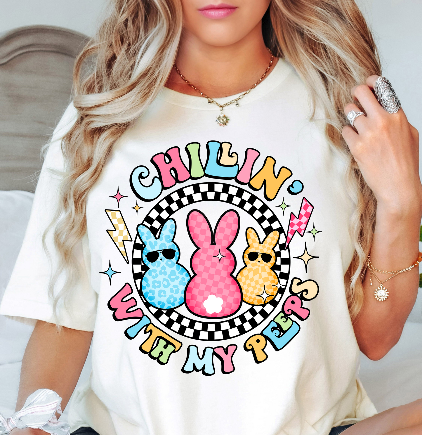 Chillin With My Peeps Tee | Hoppin' Into Spring Collection | Unisex Pre-Shrunk T-Shirt