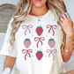 Strawberry and Bows Tee | Groovy Vibes Collection | Unisex Pre-Shrunk T-Shirt
