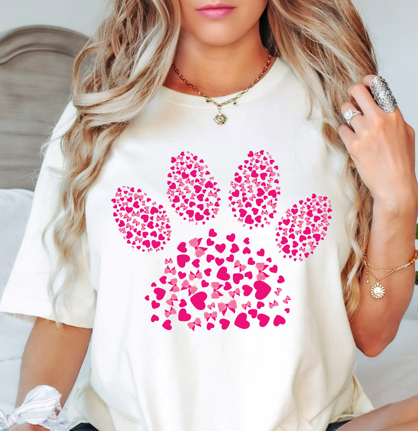 Pink Pet Paw Tee | Pawsitive Vibes Collection | Unisex Pre-Shrunk T-Shirt