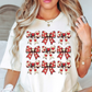 Coquette Bows Red Tan Tee | XoXo Love Collection | Unisex Pre-Shrunk T-Shirt