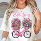 Hello Spring Bicycle Tee | Spring Fling Collection | Unisex Pre-Shrunk T-Shirt