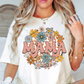 Retro Groovy Floral Mama Tee | Mama Mode Activated Collection | Unisex Pre-Shrunk T-Shirt