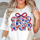 Floral Coquette USA Tee | Stars and Stripes Collection | Unisex Pre-Shrunk T-Shirt
