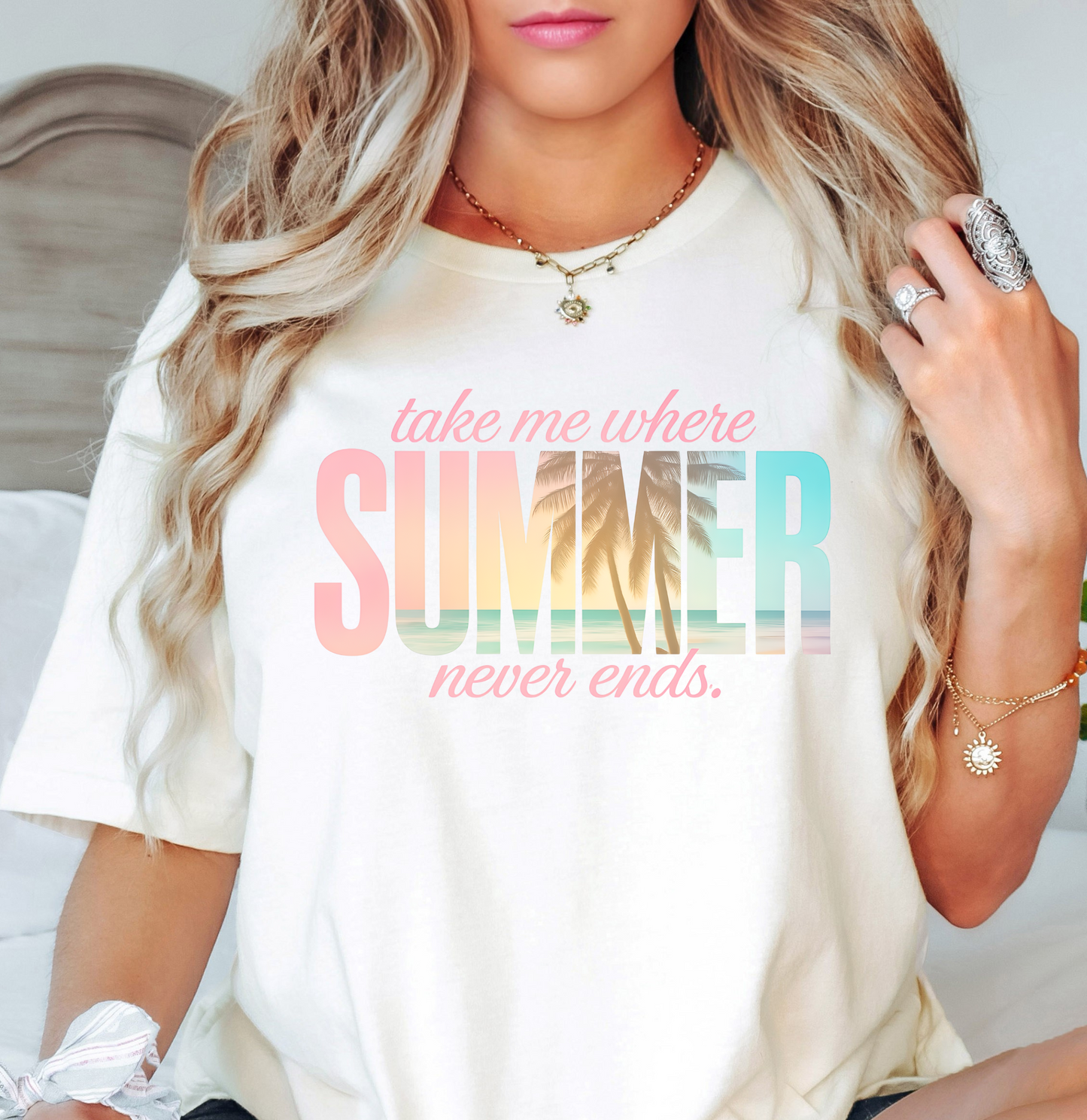 Summer Never Ends Tee | Beach Breeze Collection | Unisex Pre-Shrunk T-Shirt