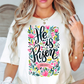 He Is Risen Floral Wreath Tee | Walk By Faith Collection | Unisex Pre-Shrunk T-Shirt
