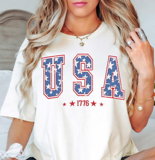 USA 1776 Tee | Stars and Stripes Collection | Unisex Pre-Shrunk T-Shirt