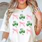 Coquette Bow and Clovers Tee | Feeling Lucky Collection | Unisex Pre-Shrunk T-Shirt