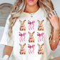 Coquette Bow and Bunnies Tee | Hoppin' Into Spring Collection | Unisex Pre-Shrunk T-Shirt