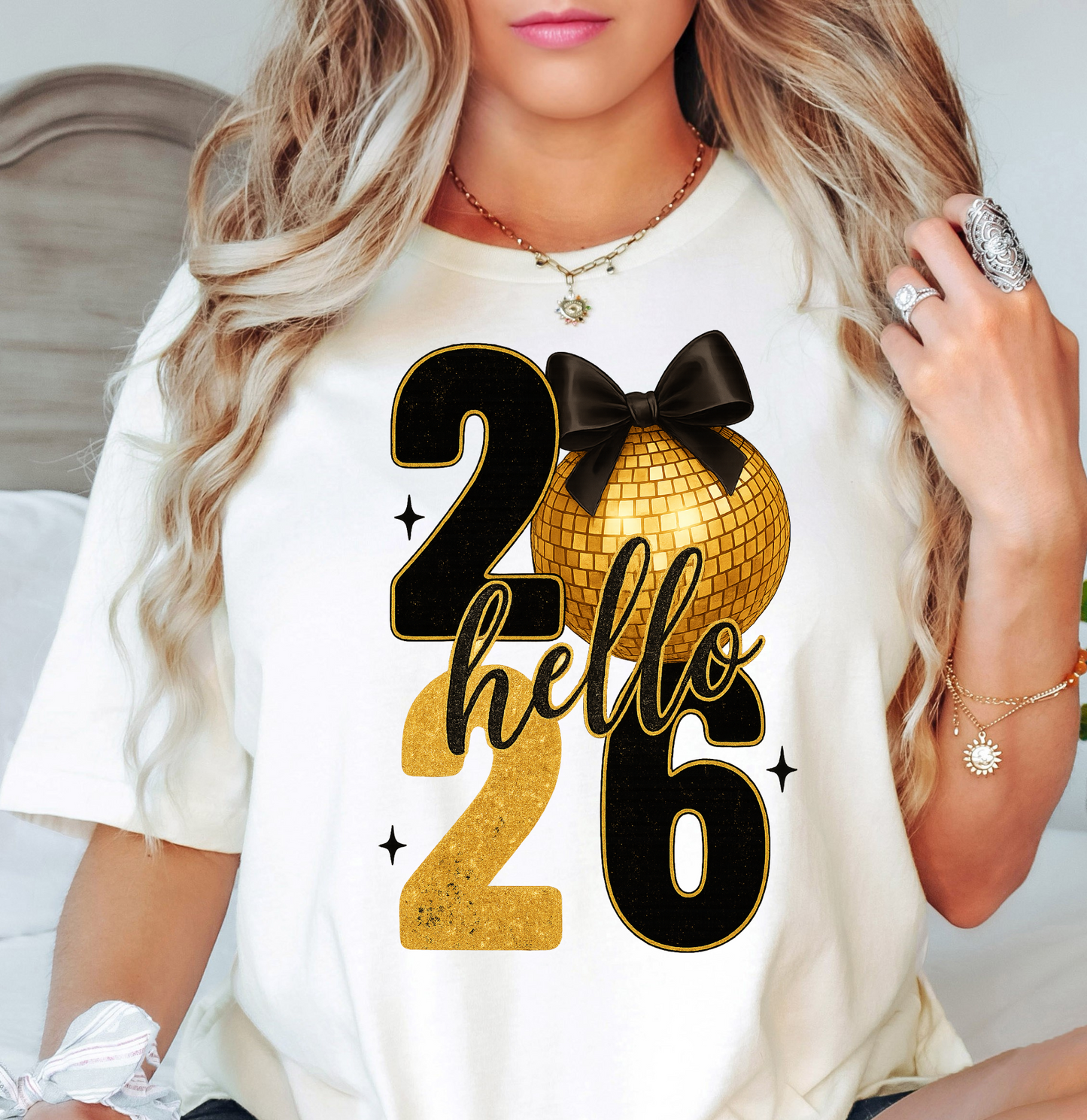 Hello 2026 New Year Tee | New Year Magic Collection | Unisex Pre-Shrunk T-Shirt