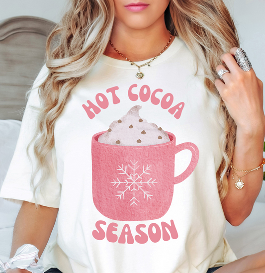 Hot Cocoa Season Tee | Frosty Chic Collection | Unisex Pre-Shrunk T-Shirt