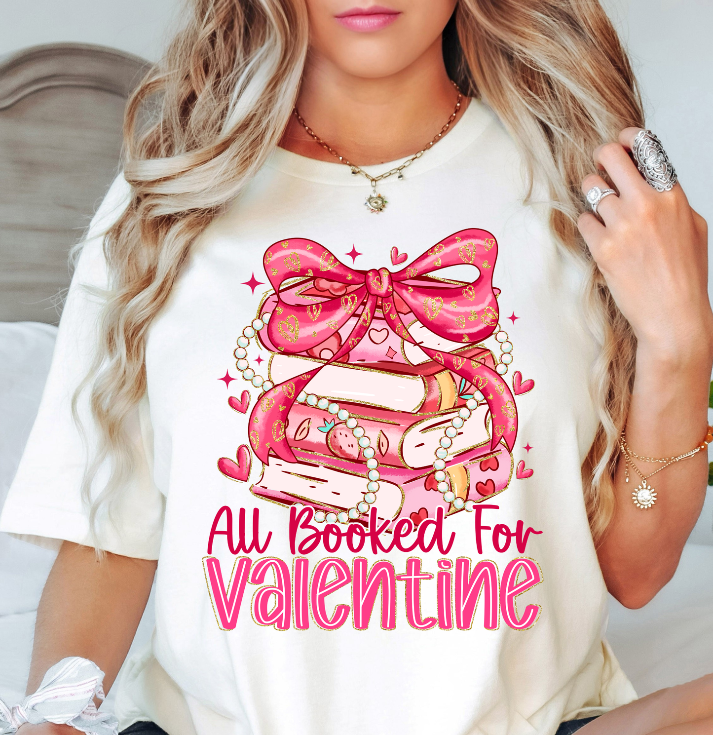 All Booked For Valentine Tee | XoXo Love Collection | Unisex Pre-Shrunk T-Shirt