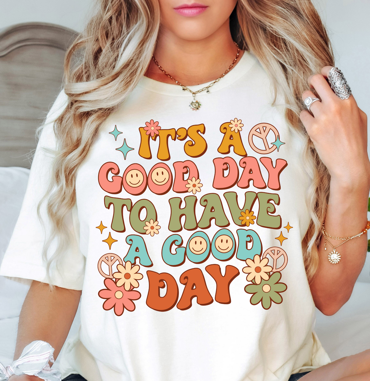 Retro Good Day Tee | Groovy Vibes Collection | Unisex Pre-Shrunk T-Shirt